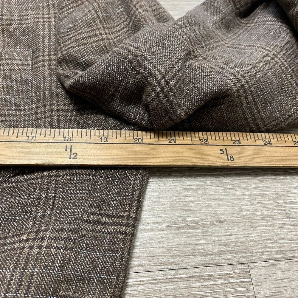 Banana Republic Glen Plaid Blazer Men's 38R Slim Fit Brown Cotton T.B.M. Fabric